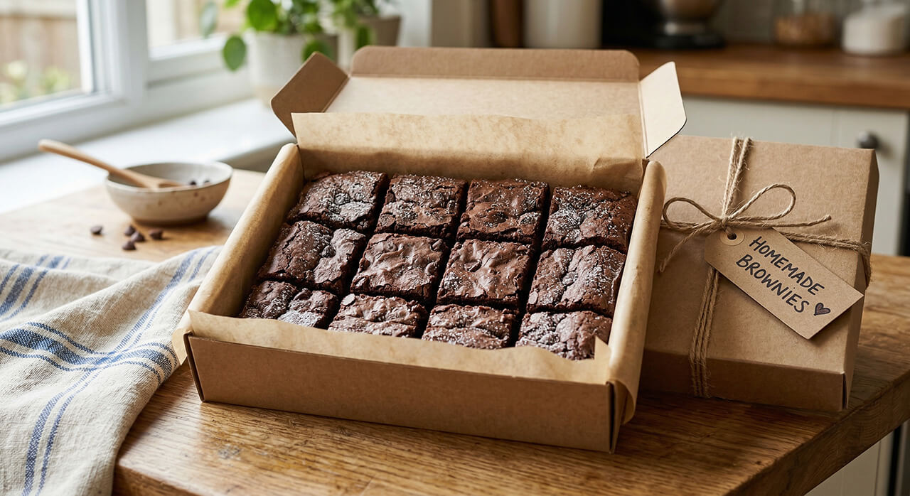 Brownies cadeau per post