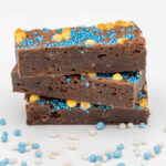 Baby blauw geboorte brownies jongen
