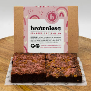 Baby roze geboorte brownies meisje met wikkel
