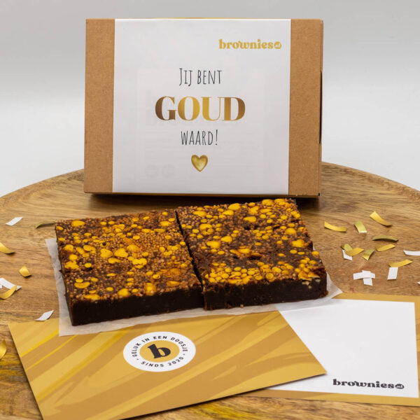 Brownies.nl Jij bent goud waard box 6 brownies