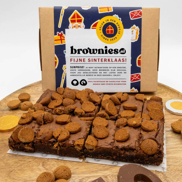 Brownies.nl Pepernoten Sinterklaas Box 12 brownies