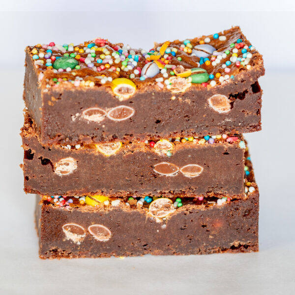 Smarties confetti brownies