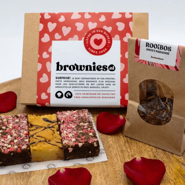 Brownies.nl Valentijn theebox met rooibos thee