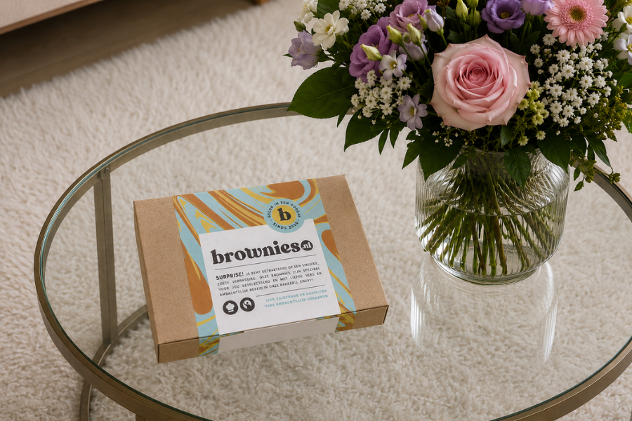 brownies of bloemen cadeau