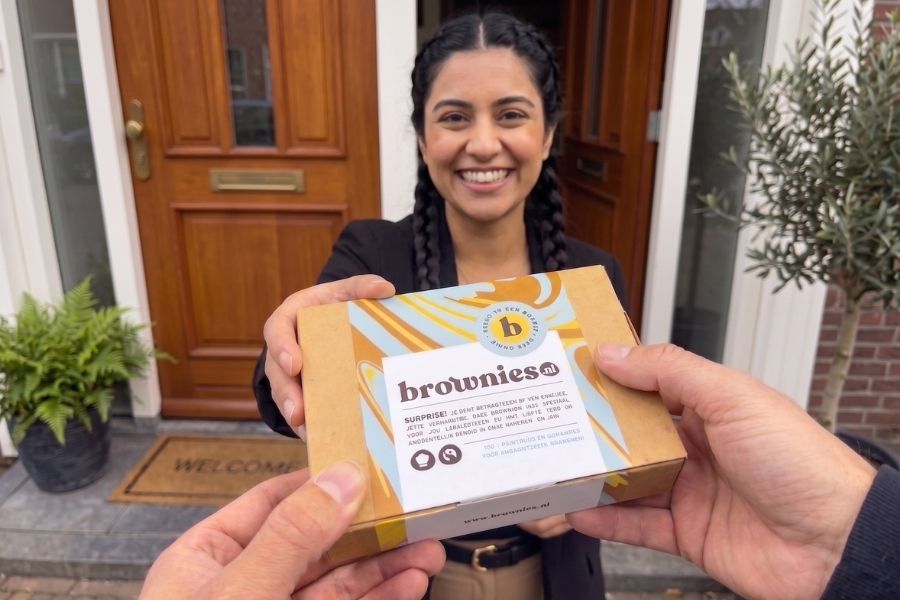 brownies verpakt voor verzending