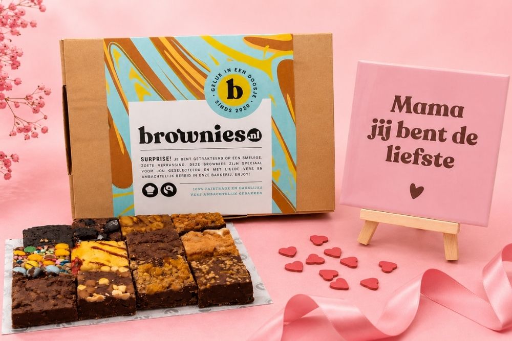 valentijn cadeau met brownies