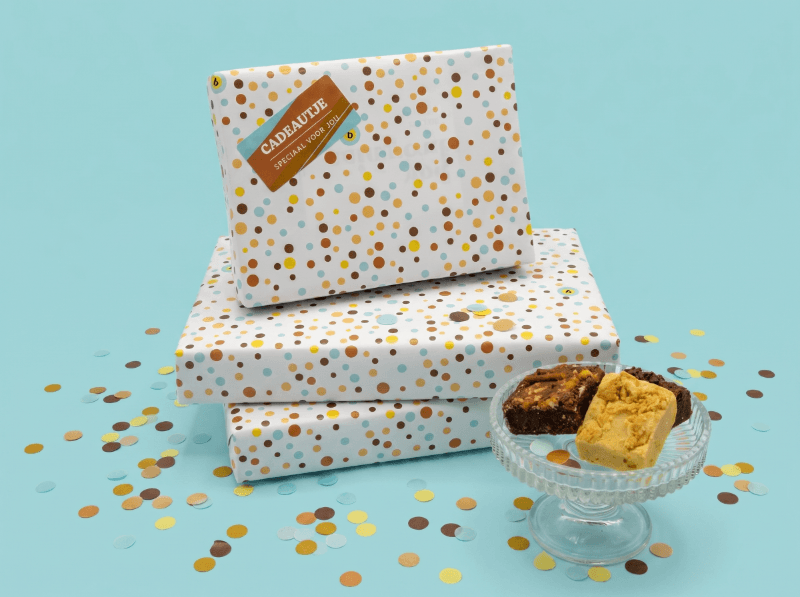 Inpakservice Brownies.nl brownie box inpakken
