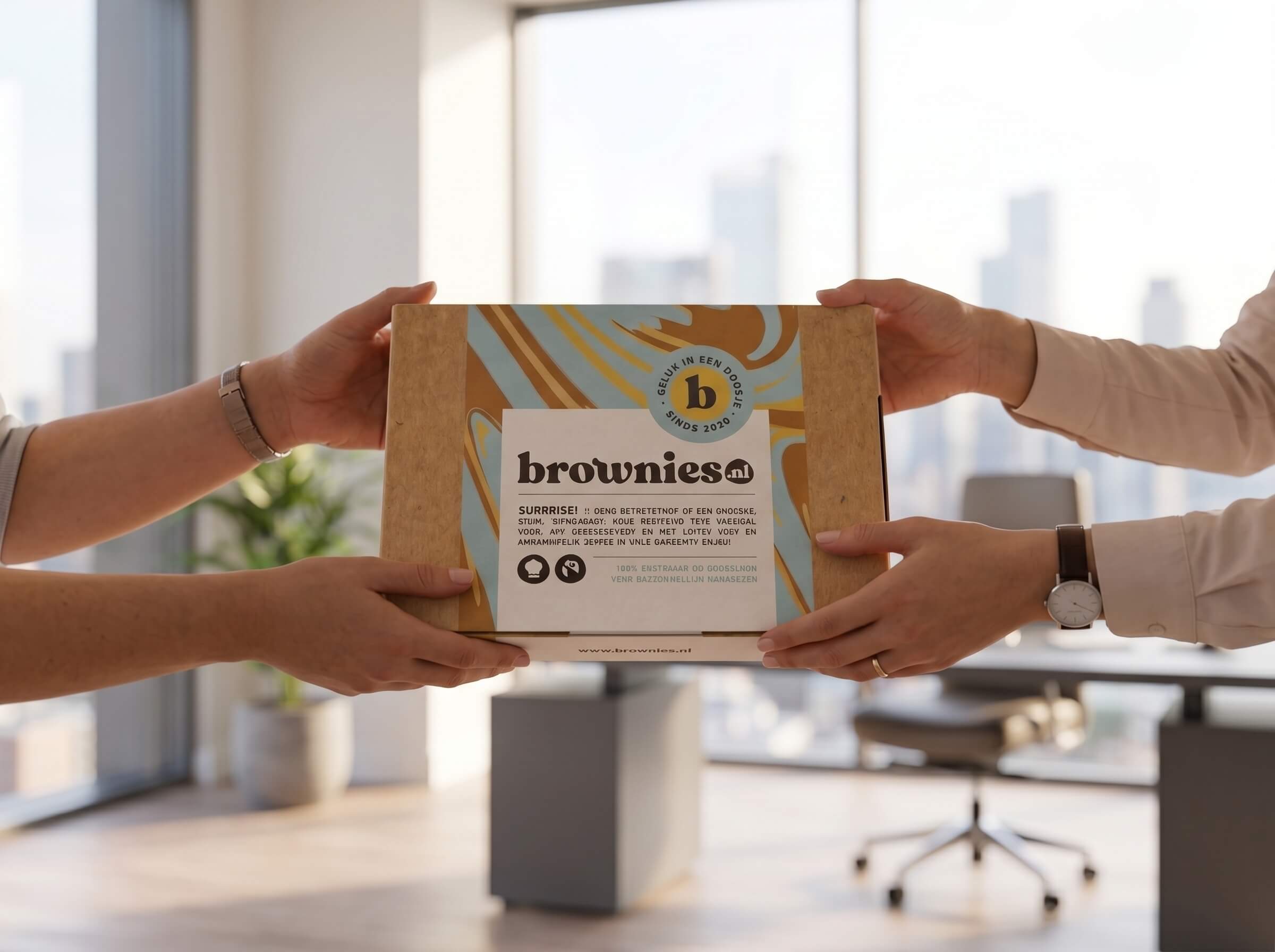 Brownies als relatiegeschenk