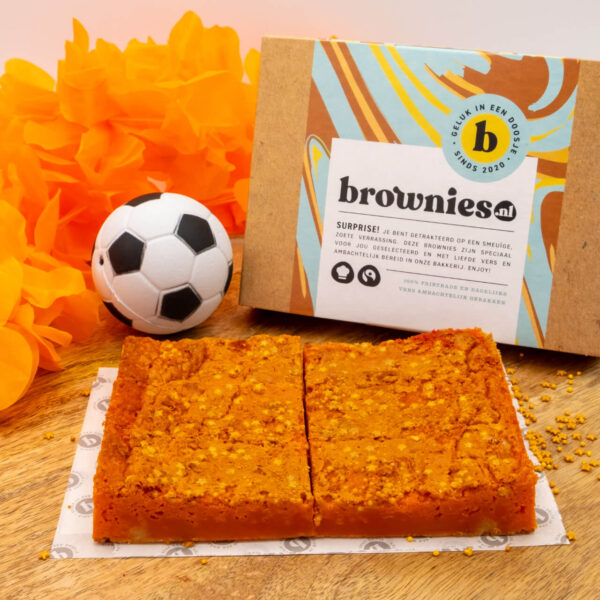 Brownies.nl oranje WK oranje blondies 6 brownies