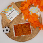 Brownies.nl oranje WK oranje blondies 6 brownies bovenaanzicht