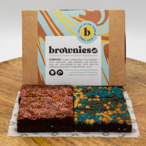 Brownies.nl baby blauw roze brownie geboorte jongen meisje in doosje